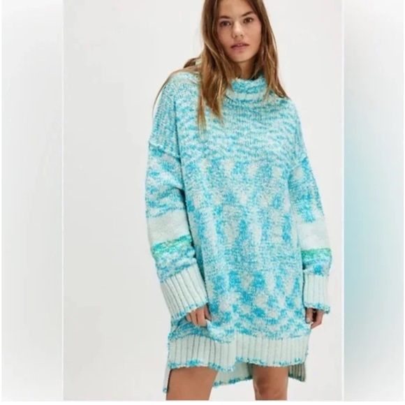 Free People Womens Winter Storm Tunic oversized boho 90s preppy sz M NWT